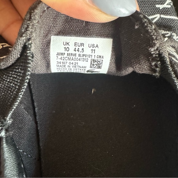 Lacoste Men's Jump Serve Slip on Sneaker. Preloved worn once. - Picture 9 of 10